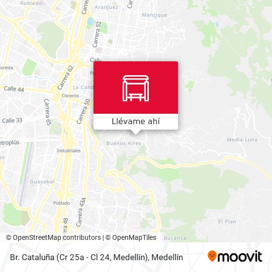 Mapa de Br. Cataluña (Cr 25a - Cl 24, Medellín)