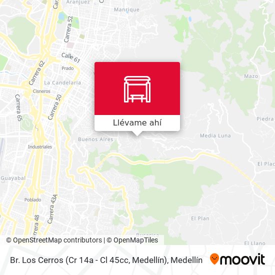 Mapa de Br. Los Cerros (Cr 14a - Cl 45cc, Medellín)