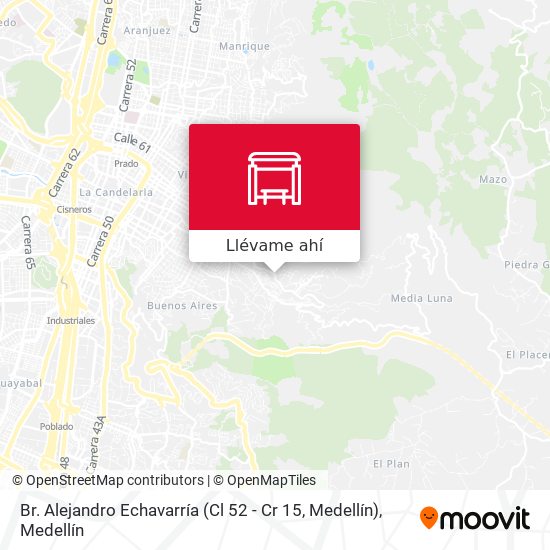 Mapa de Br. Alejandro Echavarría (Cl 52 - Cr 15, Medellín)