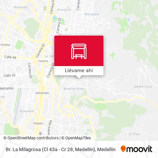 Mapa de Br. La Milagrosa (Cl 43a - Cr 28, Medellín)