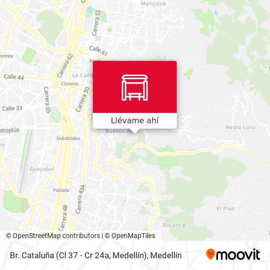Mapa de Br. Cataluña (Cl 37 - Cr 24a, Medellín)