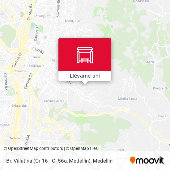 Mapa de Br. Villatina (Cr 16 - Cl 56a, Medellín)