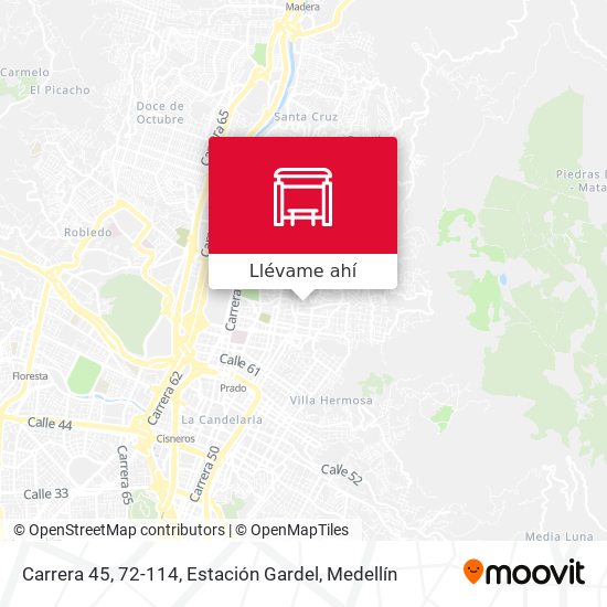 Mapa de Carrera 45, 72-114, Estación Gardel
