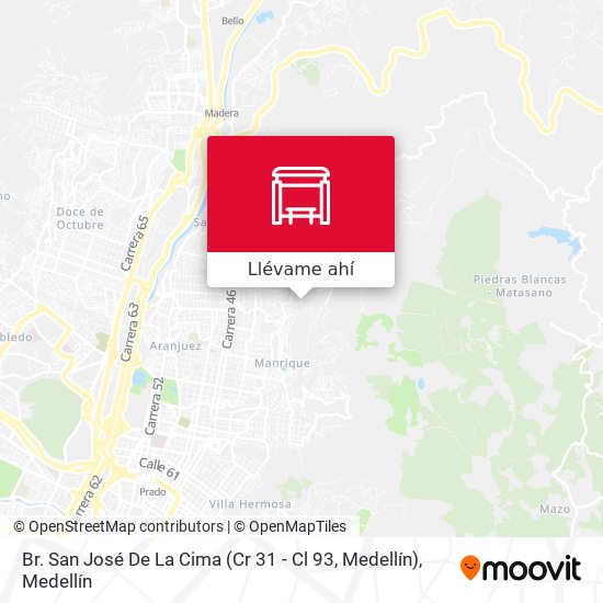 Mapa de Br. San José De La Cima (Cr 31 - Cl 93, Medellín)