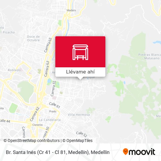 Mapa de Br. Santa Inés (Cr 41 - Cl 81, Medellín)