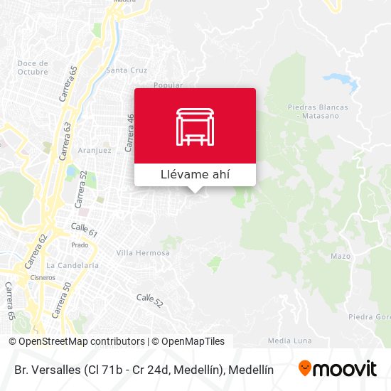 Mapa de Br. Versalles (Cl 71b - Cr 24d, Medellín)
