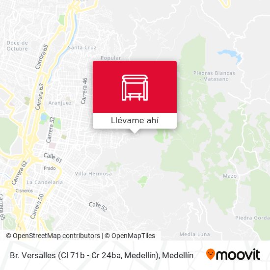 Mapa de Br. Versalles (Cl 71b - Cr 24ba, Medellín)