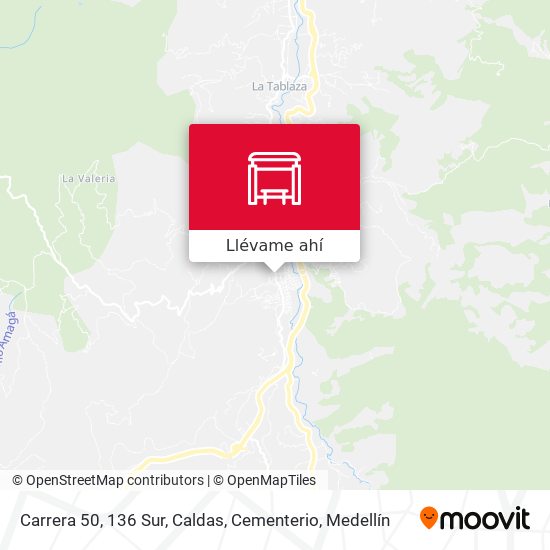 Mapa de Carrera 50, 136 Sur, Caldas, Cementerio