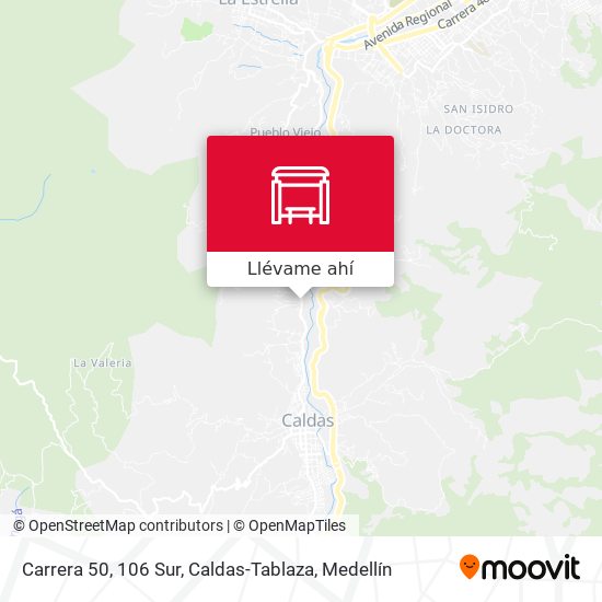 Mapa de Carrera 50, 106 Sur, Caldas-Tablaza