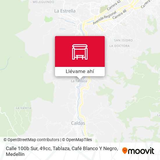 Mapa de Calle 100b Sur, 49cc, Tablaza, Café Blanco Y Negro