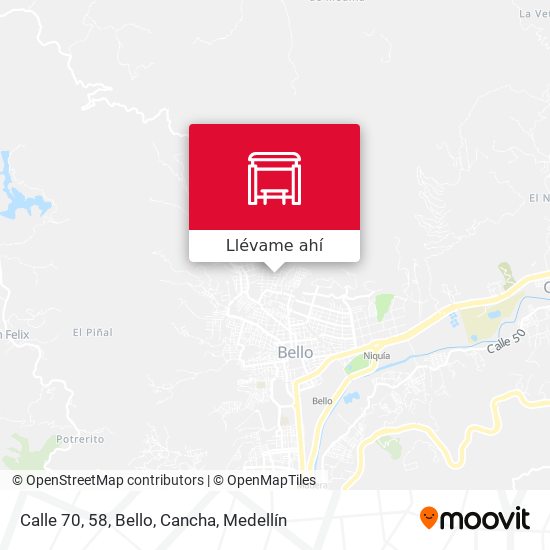 Mapa de Calle 70, 58, Bello, Cancha
