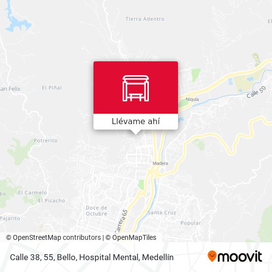 Mapa de Calle 38, 55, Bello, Hospital Mental