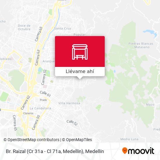 Mapa de Br. Raizal (Cr 31a - Cl 71a, Medellín)