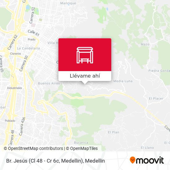 Mapa de Br. Jesús (Cl 48 - Cr 6c, Medellín)