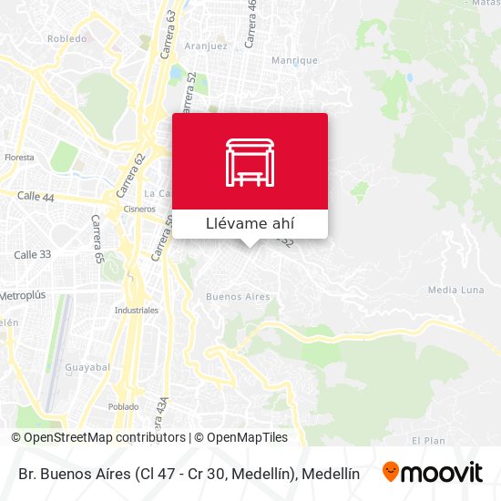 Mapa de Br. Buenos Aíres (Cl 47 - Cr 30, Medellín)