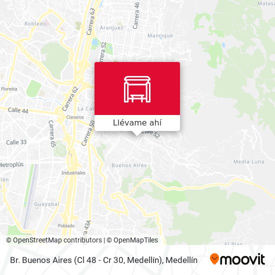 Mapa de Br. Buenos Aires (Cl 48 - Cr 30, Medellín)