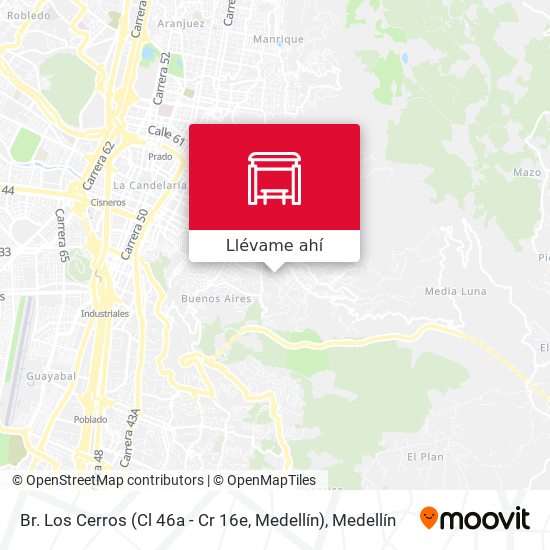 Mapa de Br. Los Cerros (Cl 46a - Cr 16e, Medellín)
