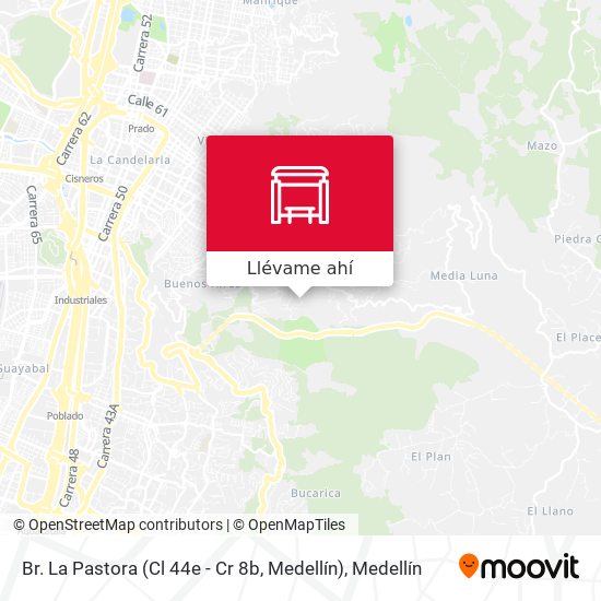 Mapa de Br. La Pastora (Cl 44e - Cr 8b, Medellín)