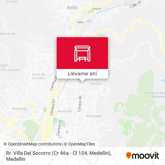 Mapa de Br. Villa Del Socorro (Cr 46a - Cl 104, Medellín)