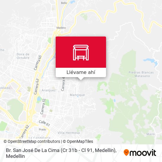 Mapa de Br. San José De La Cima (Cr 31b - Cl 91, Medellín)