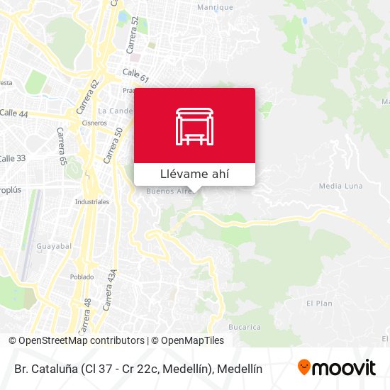 Mapa de Br. Cataluña (Cl 37 - Cr 22c, Medellín)