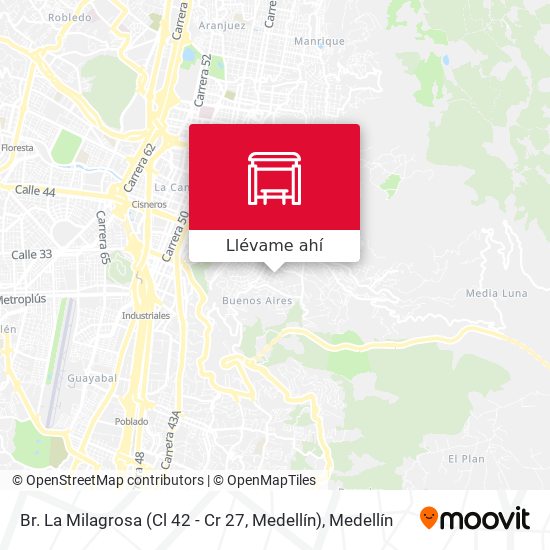 Mapa de Br. La Milagrosa (Cl 42 - Cr 27, Medellín)