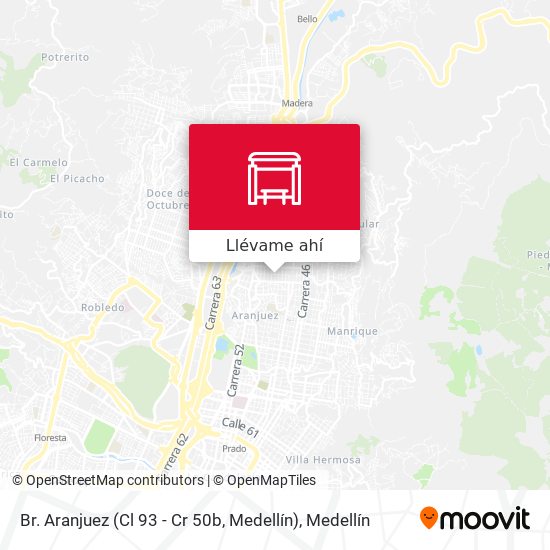 Mapa de Br. Aranjuez (Cl 93 - Cr 50b, Medellín)