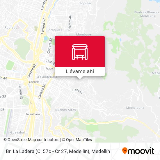 Mapa de Br. La Ladera (Cl 57c - Cr 27, Medellín)