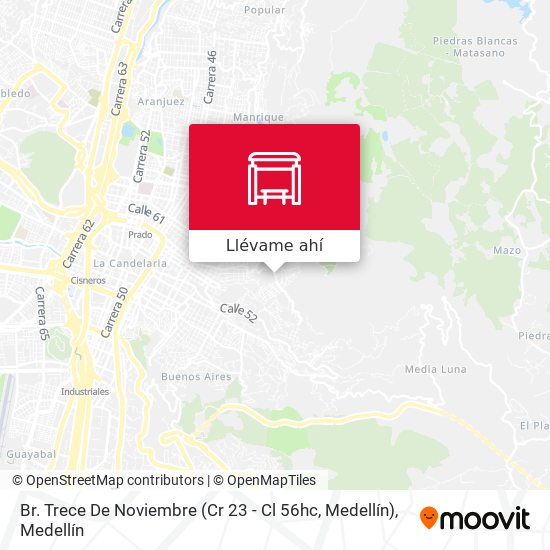 Mapa de Br. Trece De Noviembre (Cr 23 - Cl 56hc, Medellín)