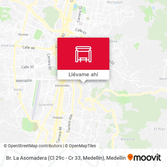 Mapa de Br. La Asomadera (Cl 29c - Cr 33, Medellín)