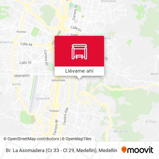Mapa de Br. La Asomadera (Cr 33 - Cl 29, Medellín)