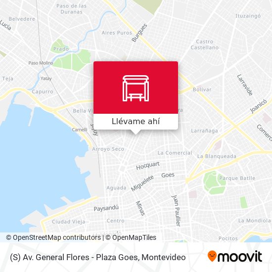 Mapa de (S) Av. General Flores - Plaza Goes