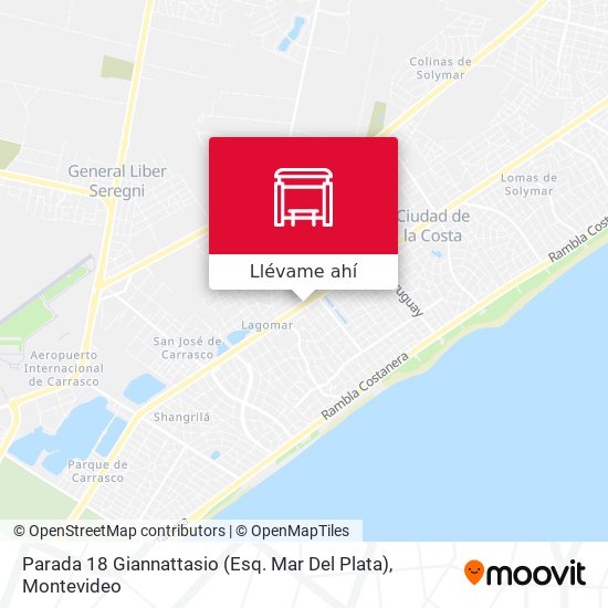 Mapa de Parada 18 Giannattasio (Esq. Mar Del Plata)