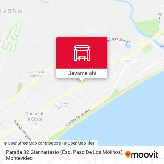 Mapa de Parada 32 Giannattasio (Esq. Paso De Los Molinos)