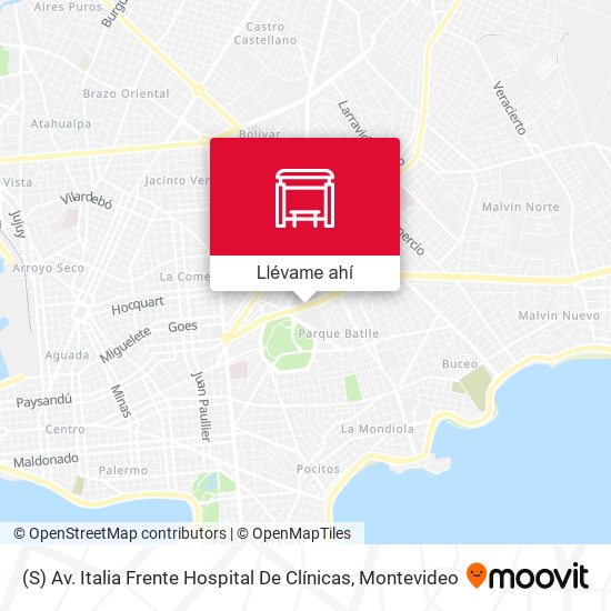Mapa de (S) Av. Italia Frente Hospital De Clínicas