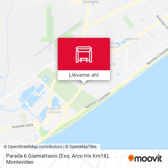 Mapa de Parada 6 Giannattasio (Esq. Arco Iris Km18)