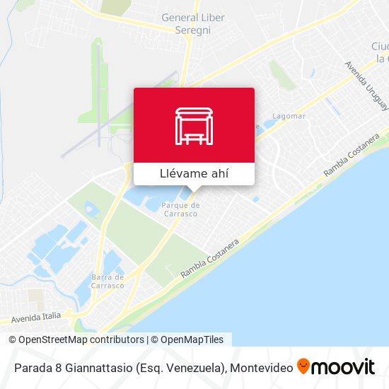 Mapa de Parada 8 Giannattasio (Esq. Venezuela)