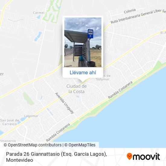 Mapa de Parada 26 Giannattasio (Esq. García Lagos)