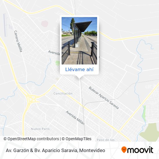 Mapa de Av. Garzón & Bv. Aparicio Saravia
