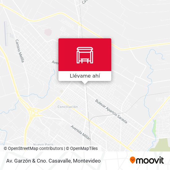 Mapa de Av. Garzón & Cno. Casavalle