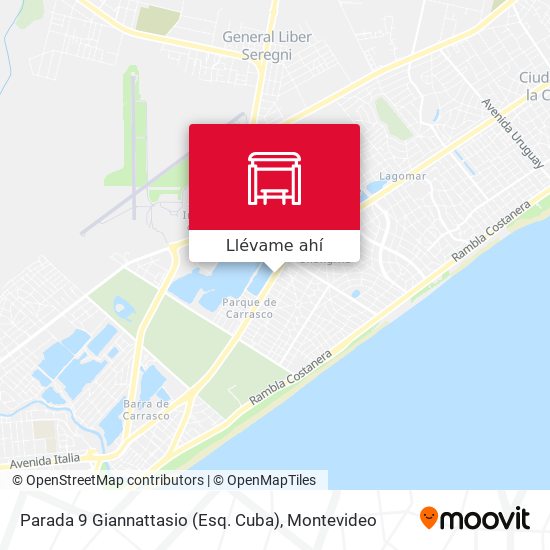 Mapa de Parada 9 Giannattasio (Esq. Cuba)