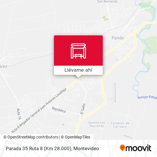 Mapa de Parada 35 Ruta 8 (Km 28.000)