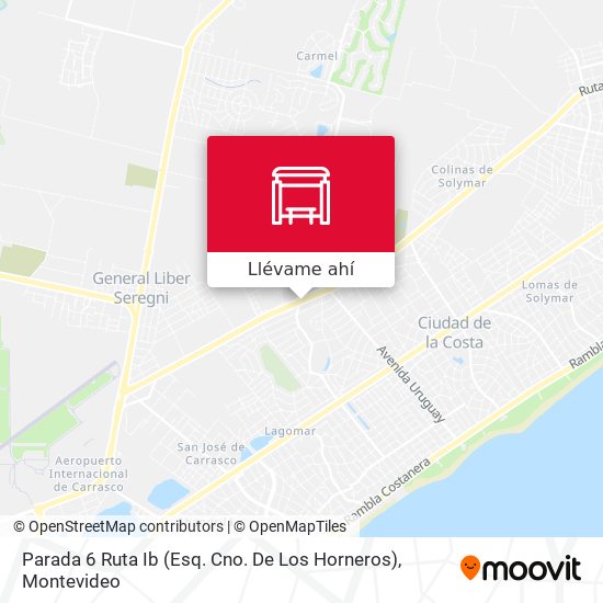 Mapa de Parada 6 Ruta Ib (Esq. Cno. De Los Horneros)