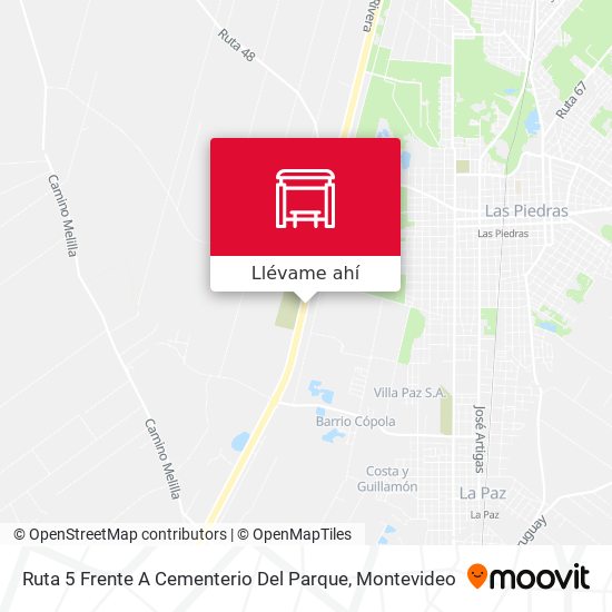 Mapa de Ruta 5 Frente A Cementerio Del Parque