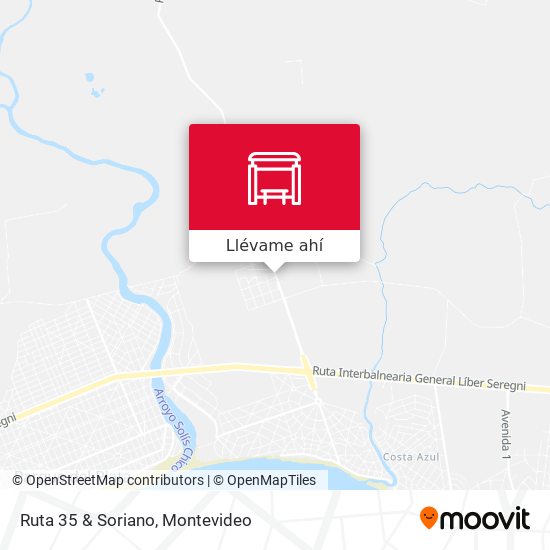 Mapa de Ruta 35 & Soriano