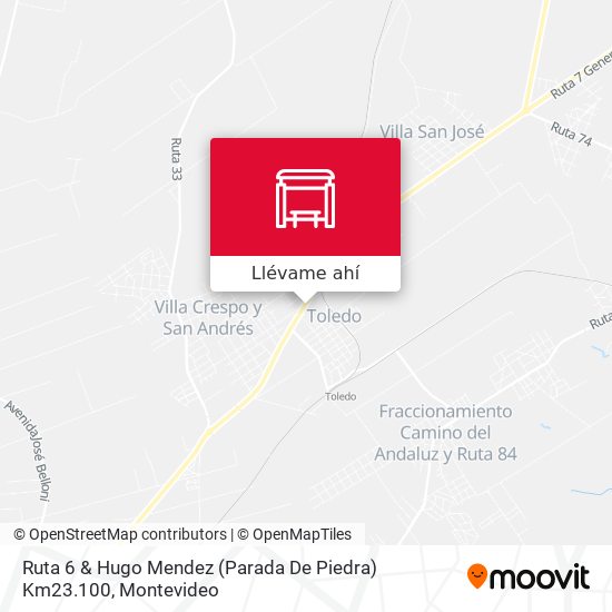 Mapa de Ruta 6 & Hugo Mendez (Parada De Piedra)  Km23.100