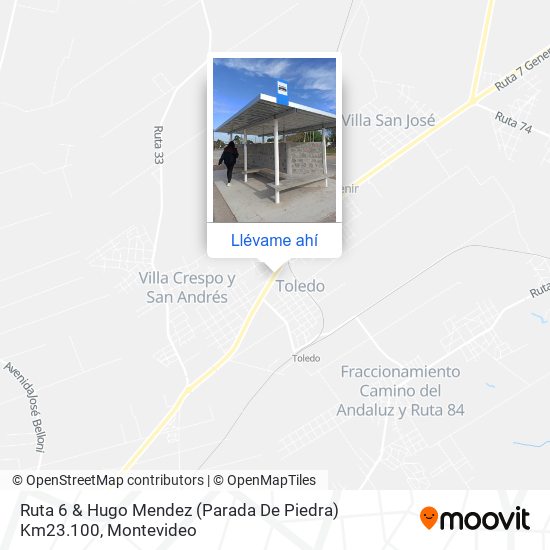 Mapa de Ruta 6 & Hugo Mendez (Parada De Piedra) Km23.100