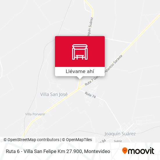 Cómo llegar a Ruta 6 - Villa San Felipe Km  en Canelones en Ómnibus?