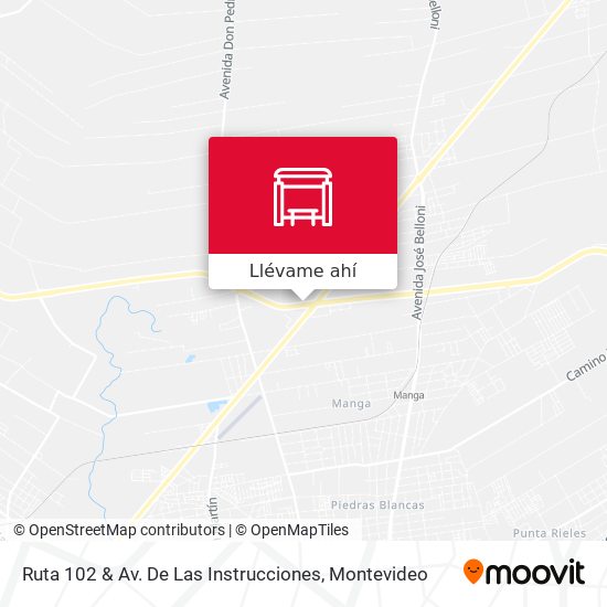 Mapa de Ruta 102 & Av. De Las Instrucciones