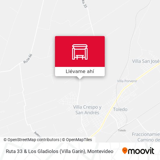 Mapa de Ruta 33 & Los Gladiolos (Villa Garín)
